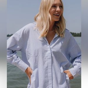 Daily Drills Seersucker Button Down